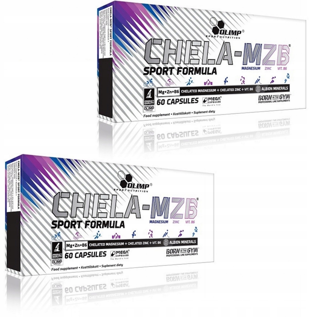 OLIMP 2x Chela-MZB Sport 120 K. MAGNESIUM ZINK B6 ZMA