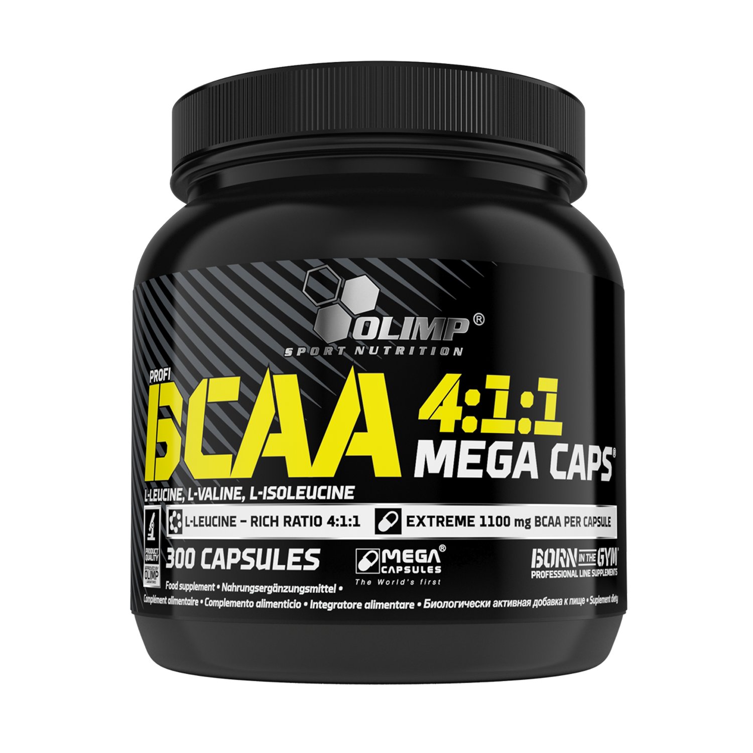 Aminokyseliny - OLIMP BCAA 4: 1: 1 MEGA CAPS 300 kapsúl Aminokyseliny