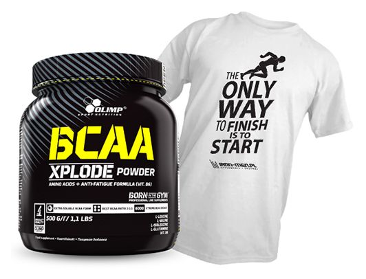 Aminokyseliny - Olimp BCAA XPLODE 500G + tričko