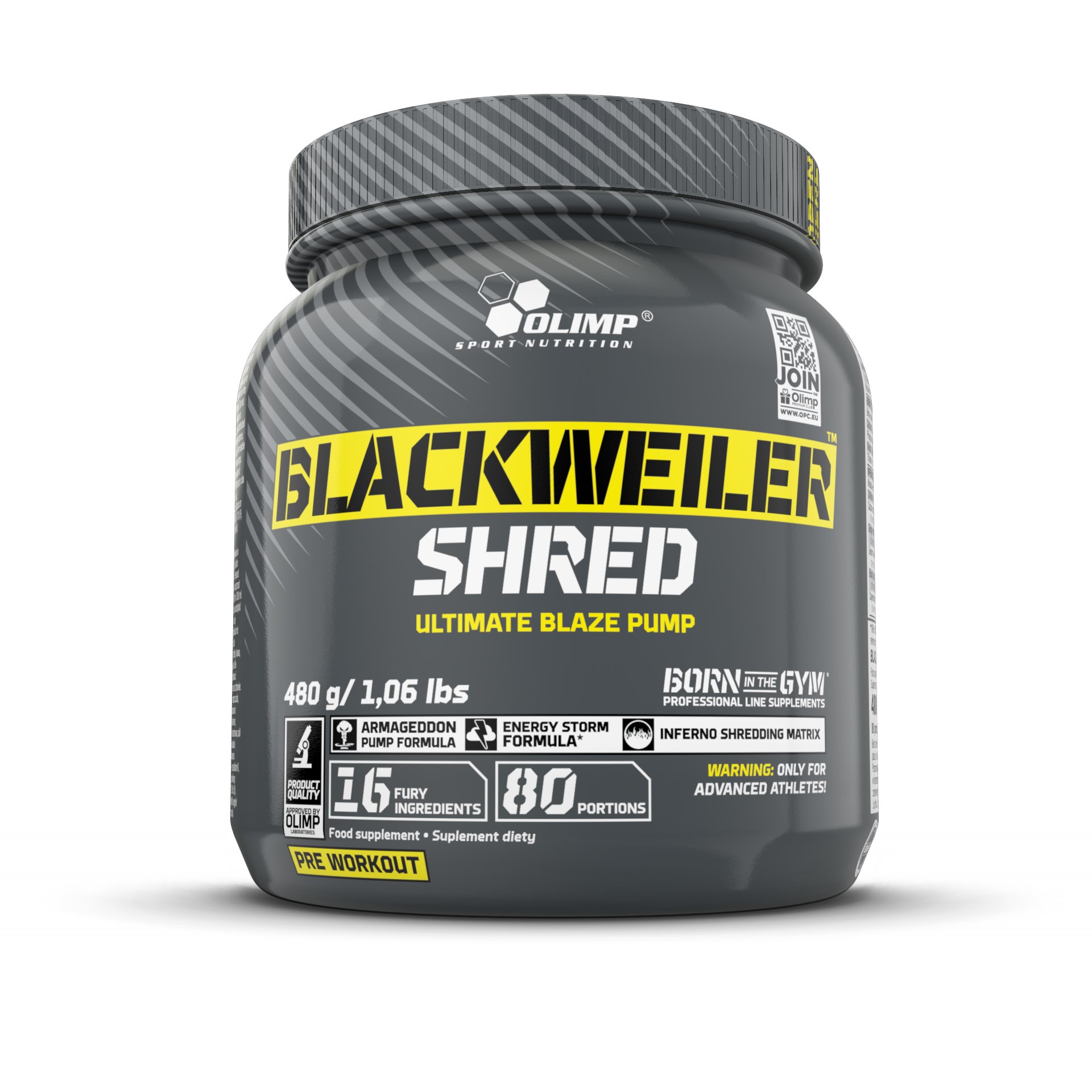 OLIMP BLACKWEILER SHRED 480g ORANŽOVÁ NOVINKA!