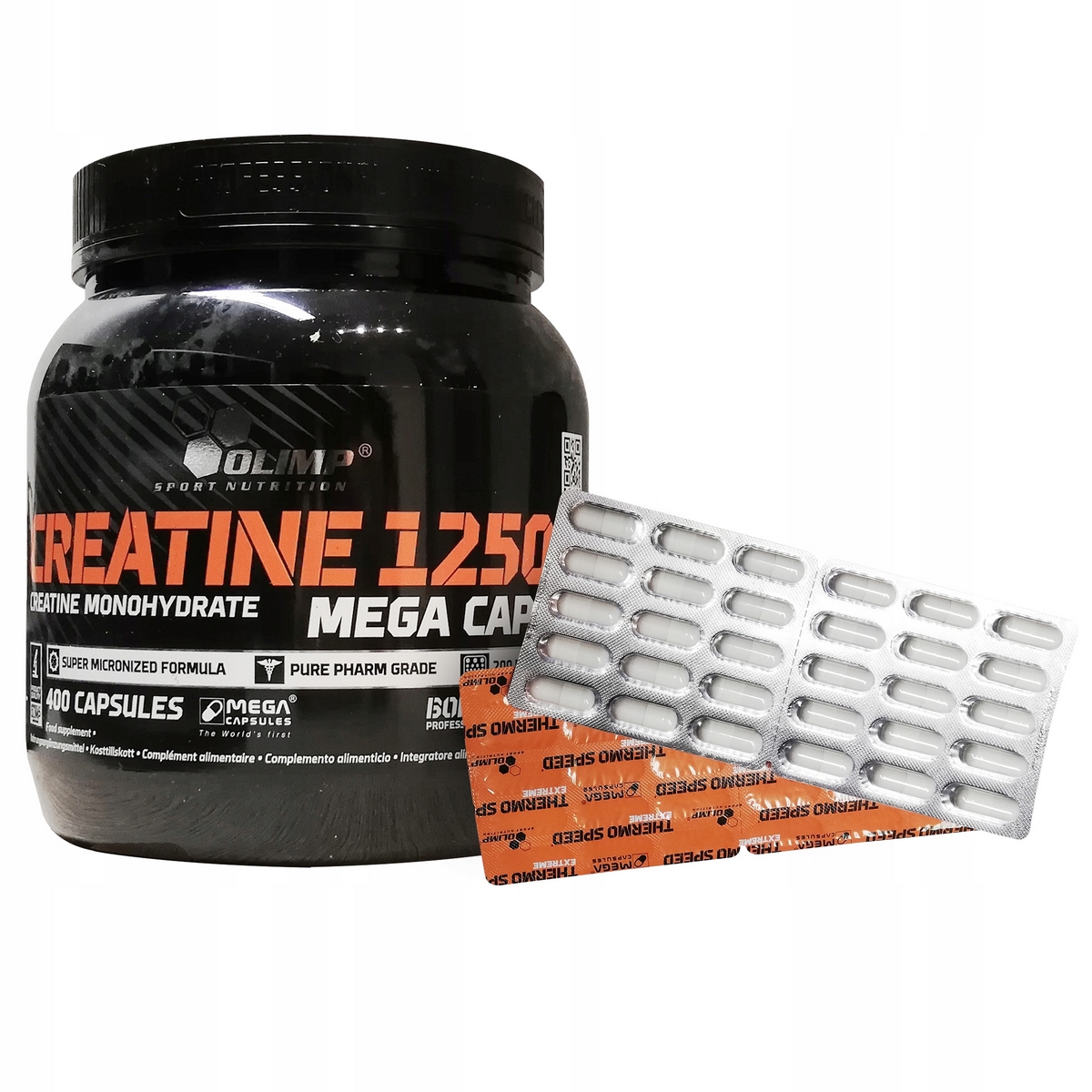 Kreatín - Olimp Createine 400cap + Thermo Speed 30K Kreatín