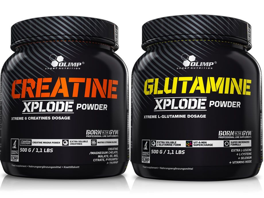 Kreatín - Olimp Createine Xplode 500g + Glutamín Xplode 500g