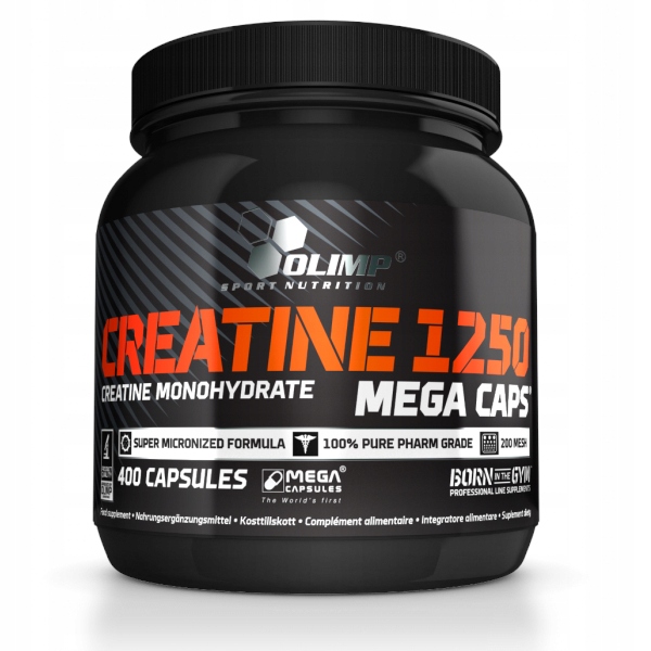 Kreatín - Olimp Creaine, 1250 mg - MEGA Uzávery 400 kapsúl