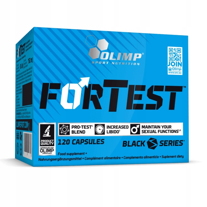 Testosterón - OLIMP FORTEST 120 čiapky. Libido Booster Testosterón