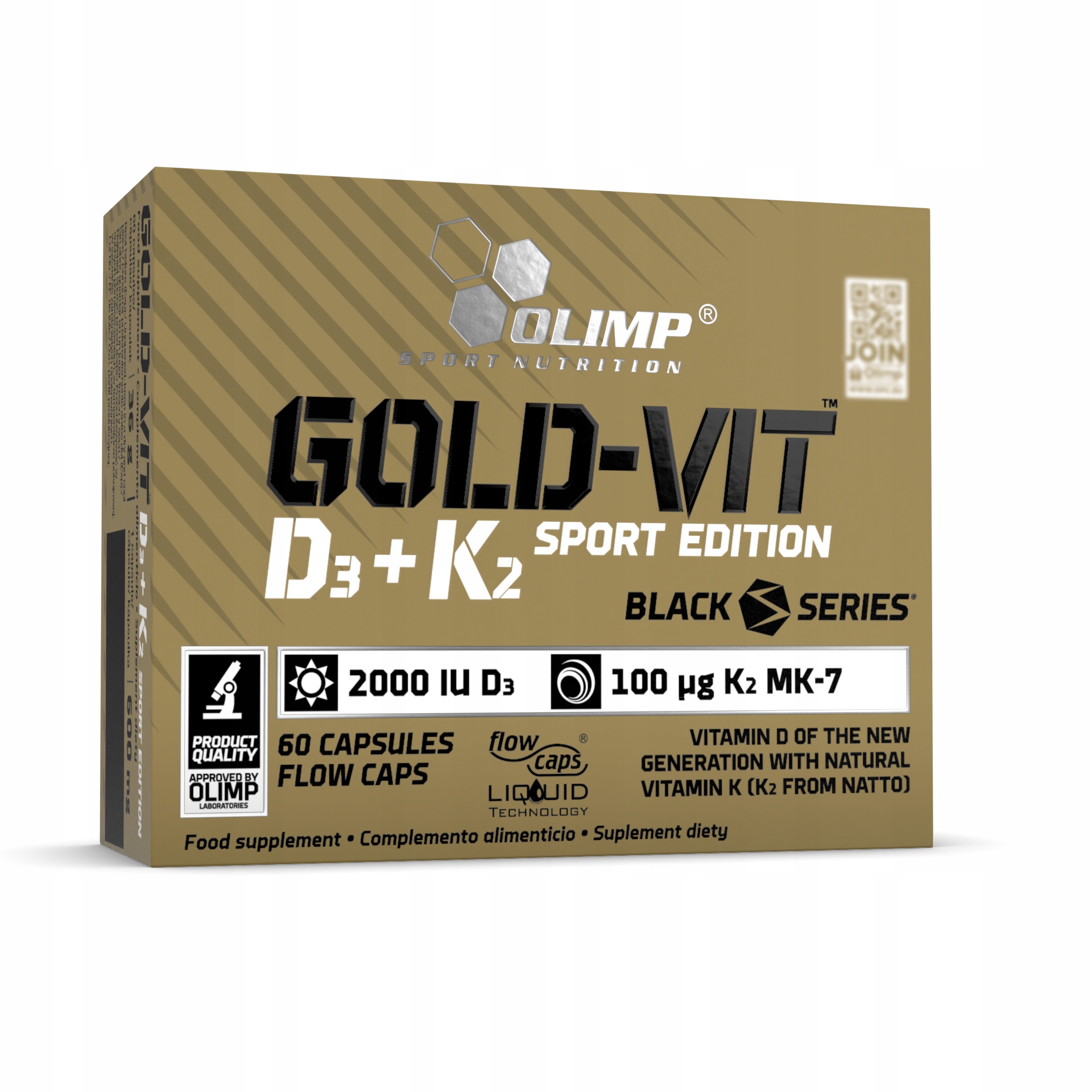 Olimp Gold-VIT D3 + K2 Sport Edition 60Kapy vitamínov