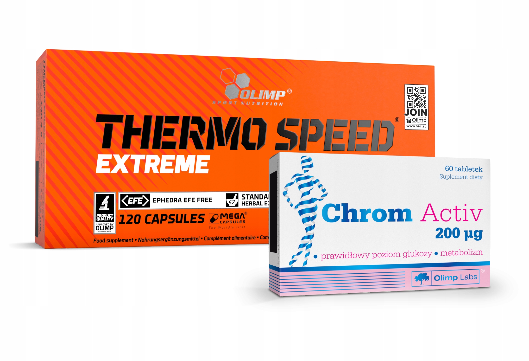 Spaľovač tuku - Olimp Thermo Rýchlosť Extrémne 120K + Chrome Activ 60t