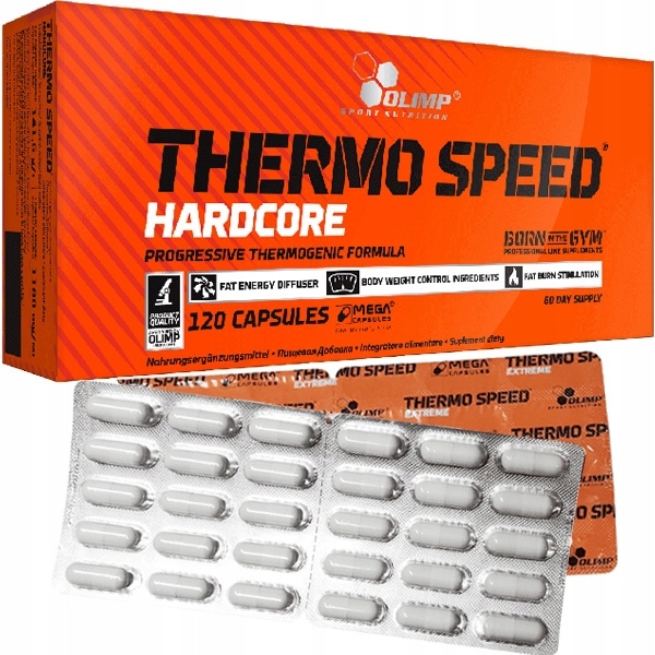 Spaľovač tuku - Olimp Thermo Rýchlosť Hardcore 120Kaps Silný horák