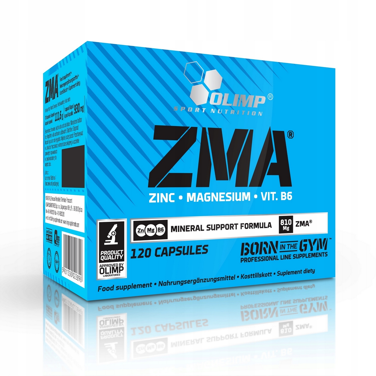 Testosterón - OLIMP ZMA 120 viečok. ZINCOVÝ MAGNETICKÝ ZVYŠOVAČ TESTO B6