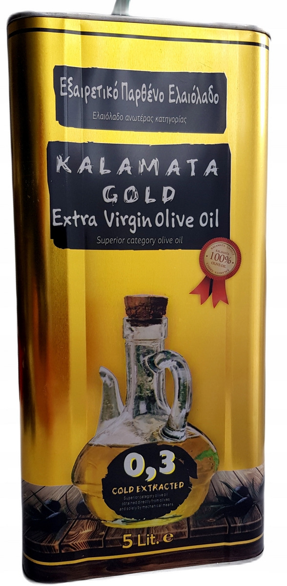 Olivový olej - ZLATÝ OLEJ KALAMATA EXTRA PANNA 0,3 GRÉCKA 5L
