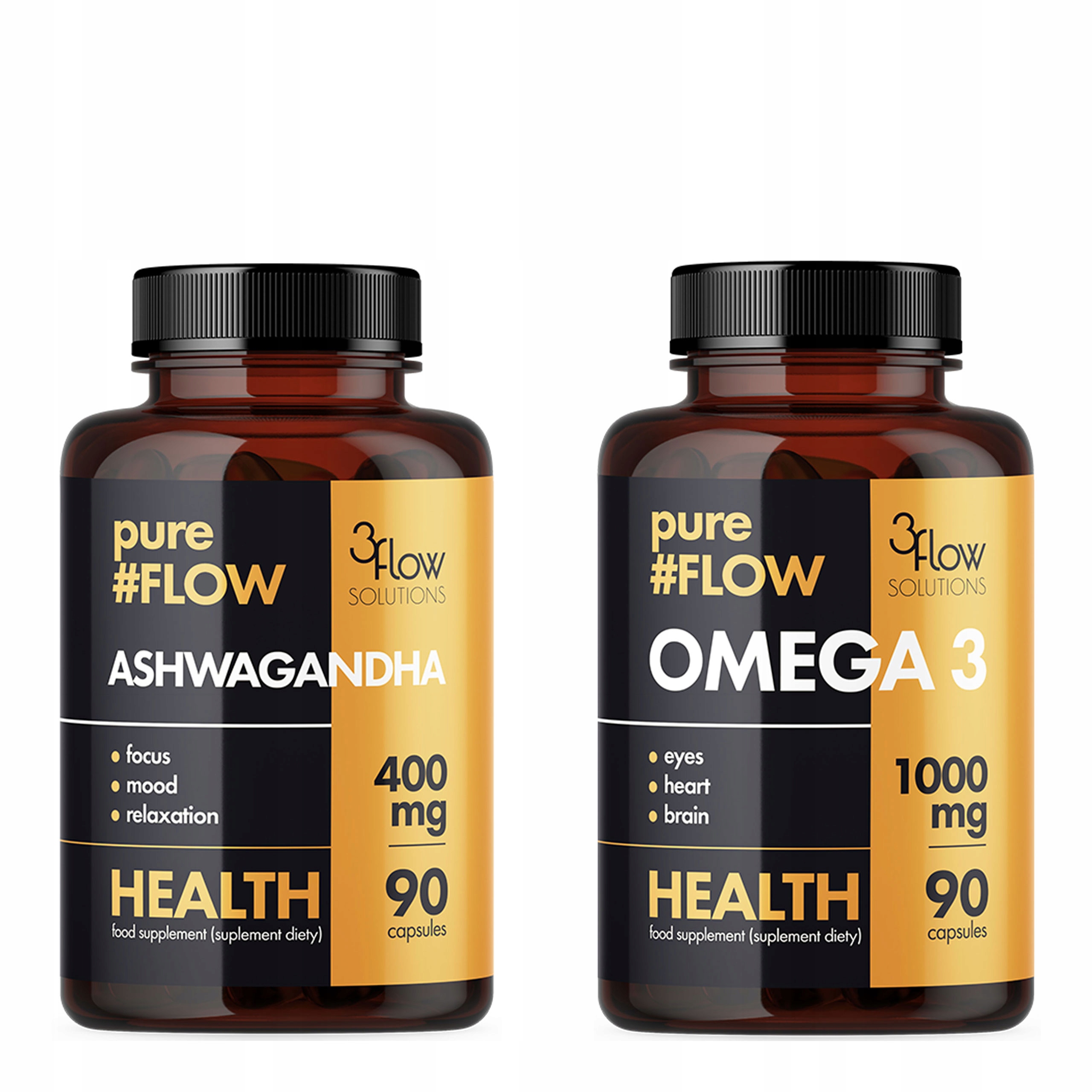 OMEGA 3 90K + ASHWAGANDHA 90K Rybí olej + ženšen