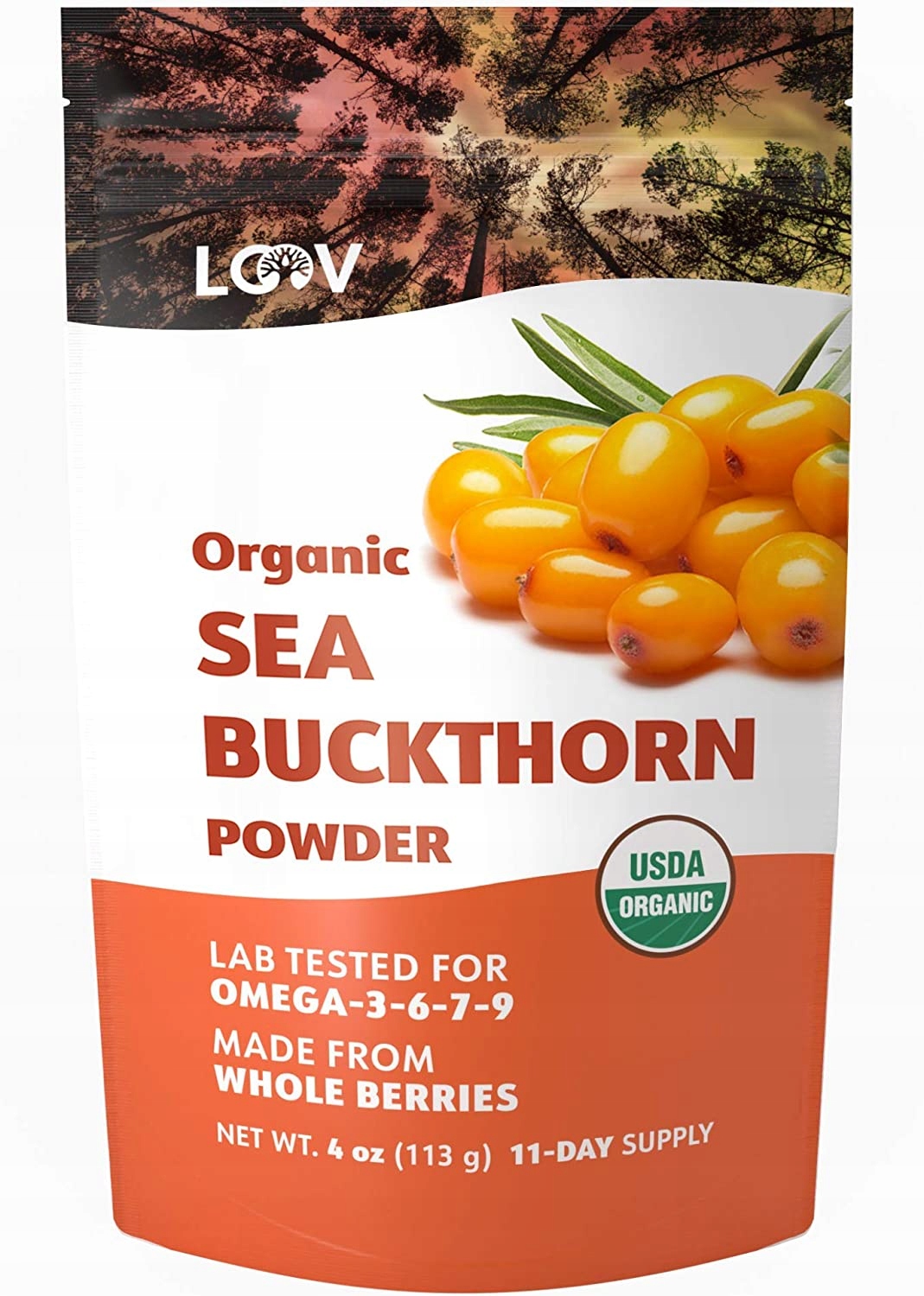Organický prášok z more Buckhorthorn 100g LOOV