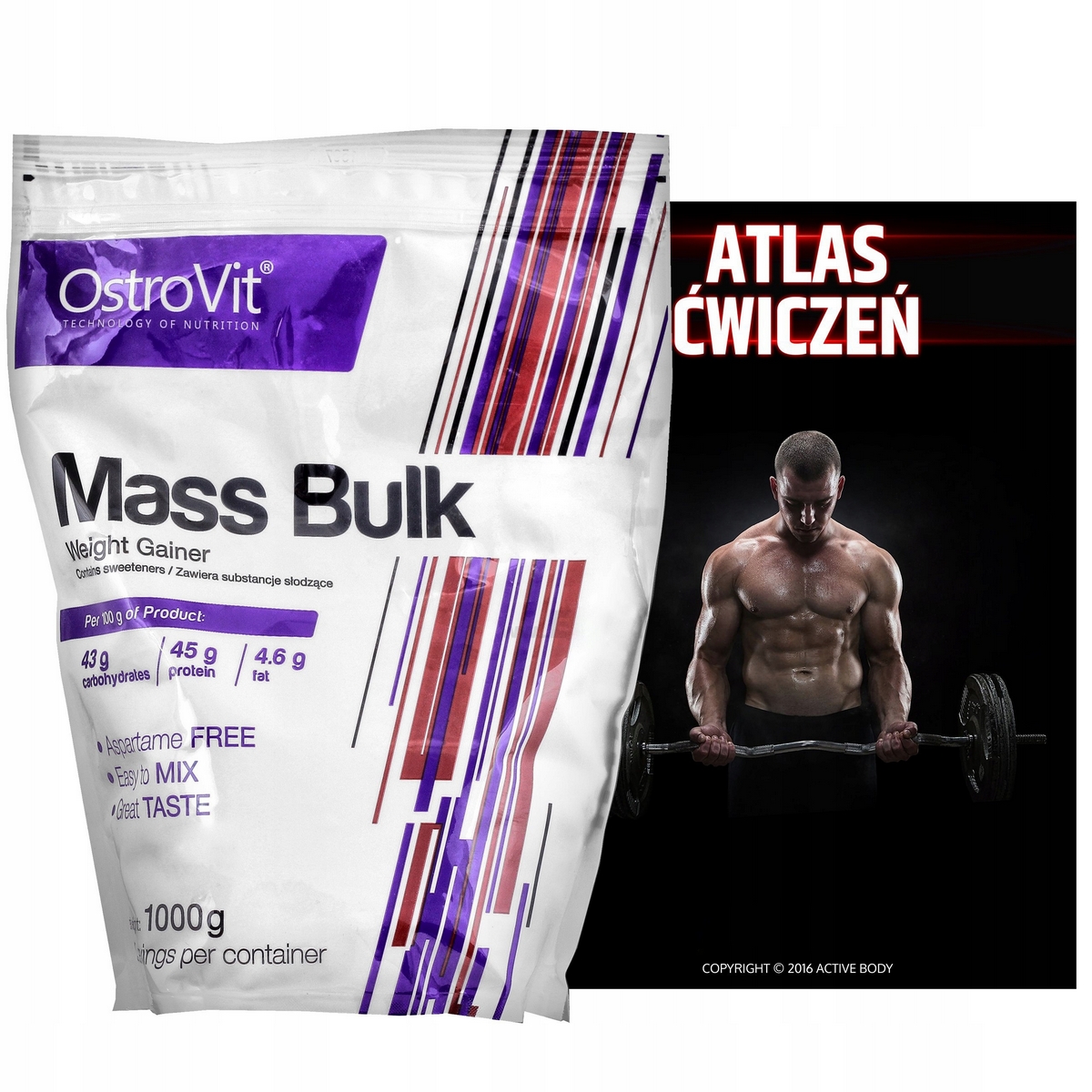 Gainer - Hmotnosť Ostravit Hmotnosť 1000g sacharidová proteínová hmota!