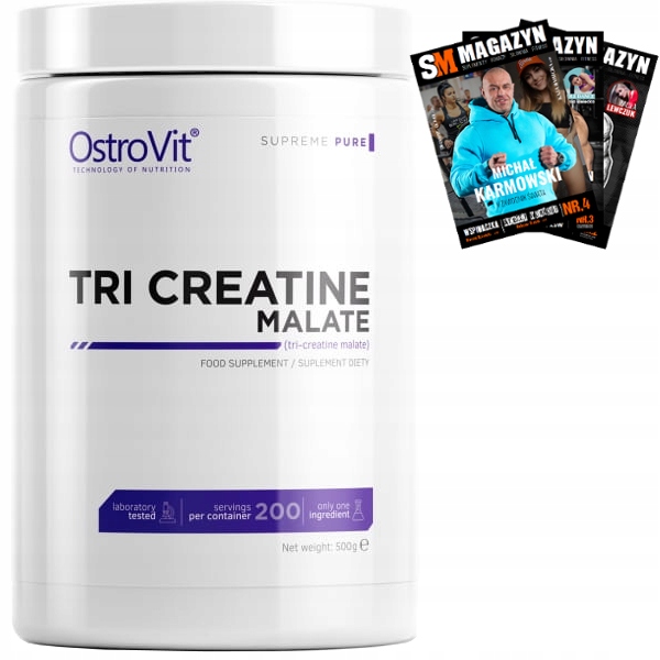 Kreatín - OSTROVIT TRI CREATINE MALATE 500g TCM JABLKO