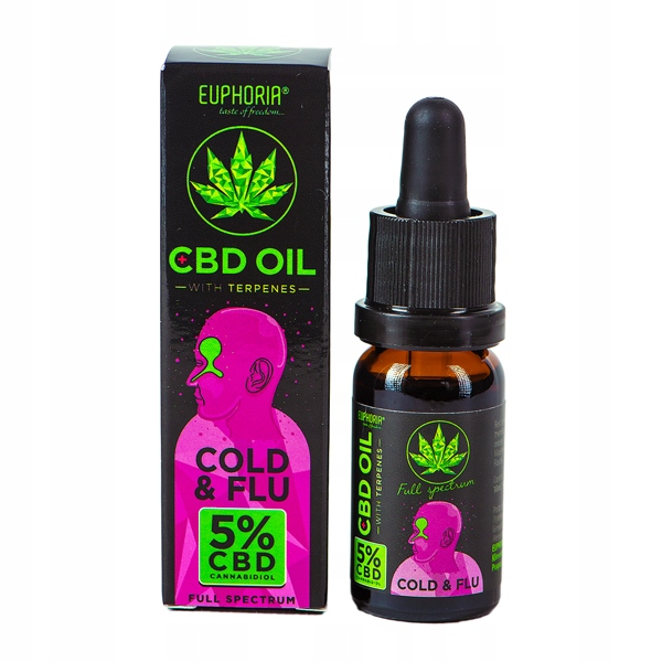 CBD - Konopný olej Euphoria studena a chrípka 5% CBD