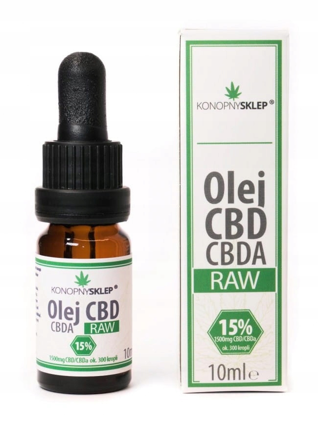 CBD - RAW CBD + CBDA zmršťovacia olej 15% 10 ml certifikát