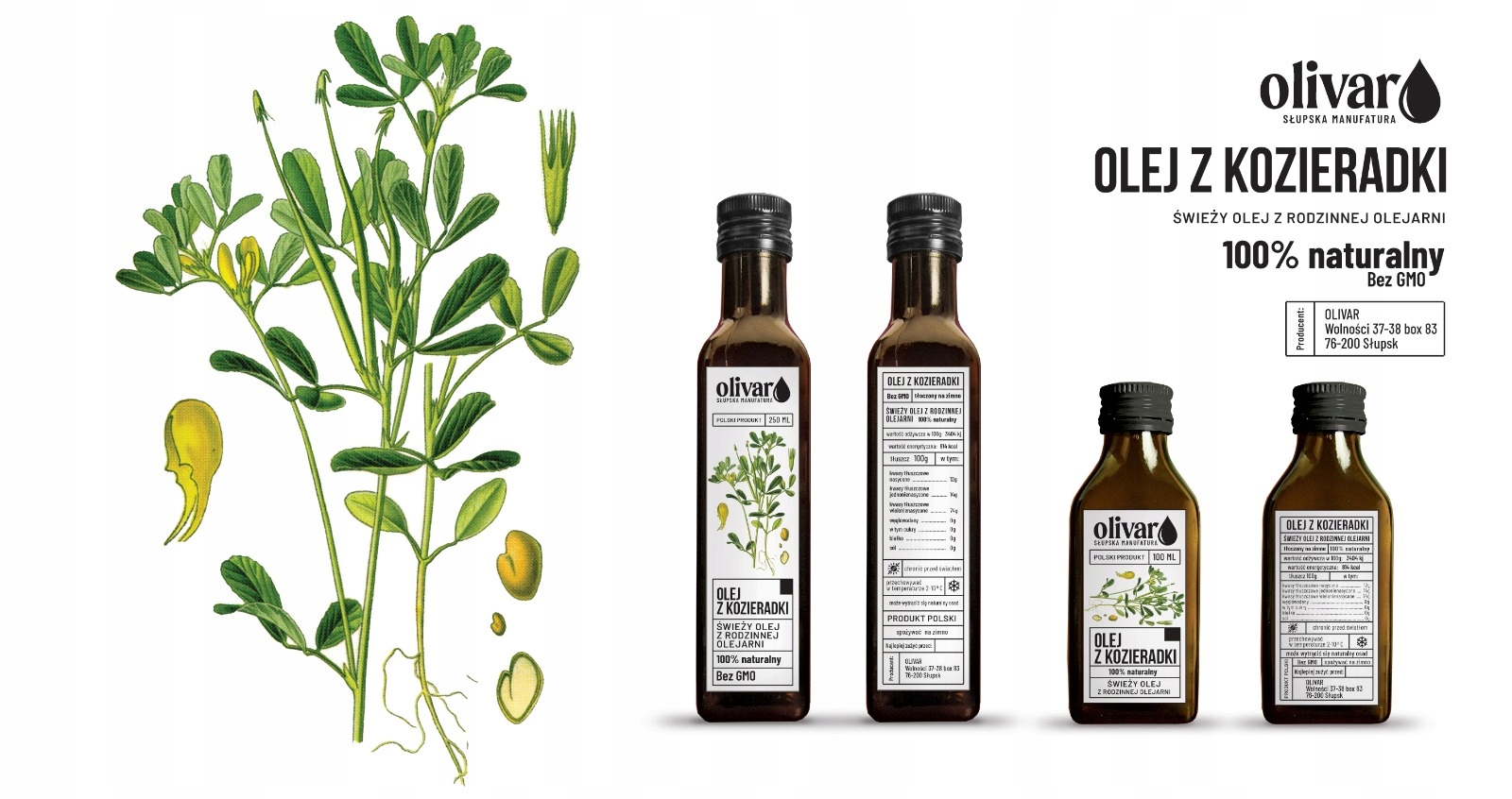 Olej z pískavice gréckej lisovanej za studena 250 ml OLVAR