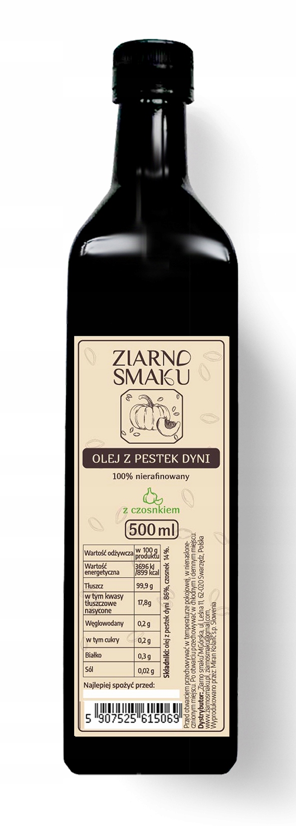 Tekvicový olej s non-rafinovaný cesnak 500ml