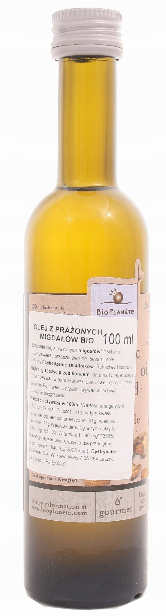 Olej z pražených mandlí Bio - Bio Planet - 100m