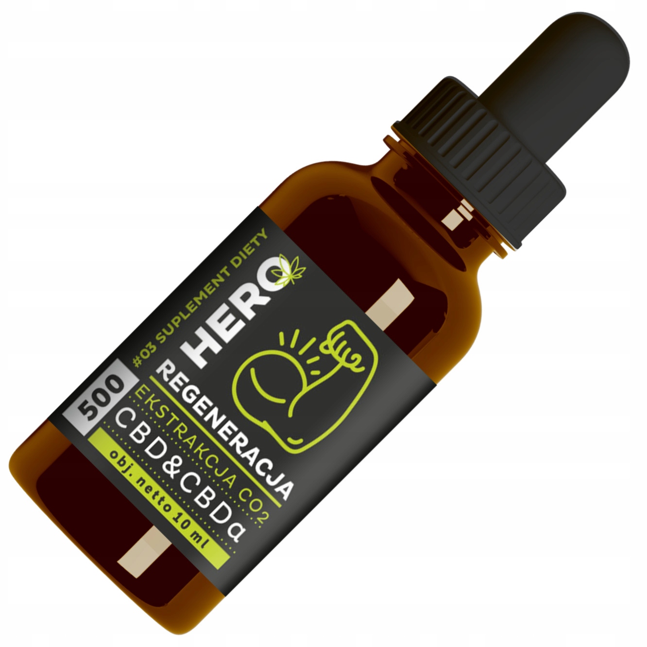 CBD - CBD Oil CBDA Hero šport regeneráciu 500mg 10ml