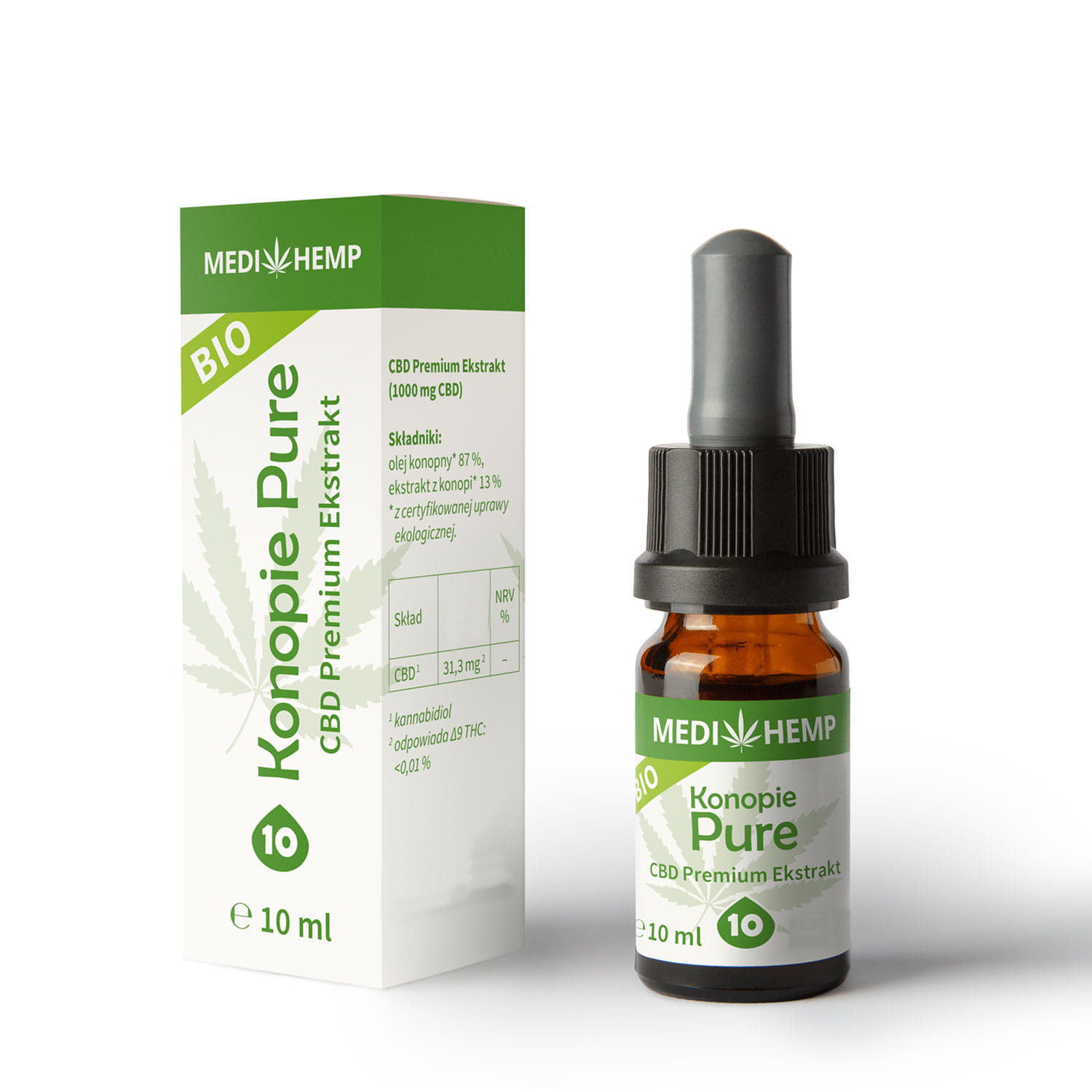 CBD - Čistý Bio Medihemp CBD olej 10% 10 ml