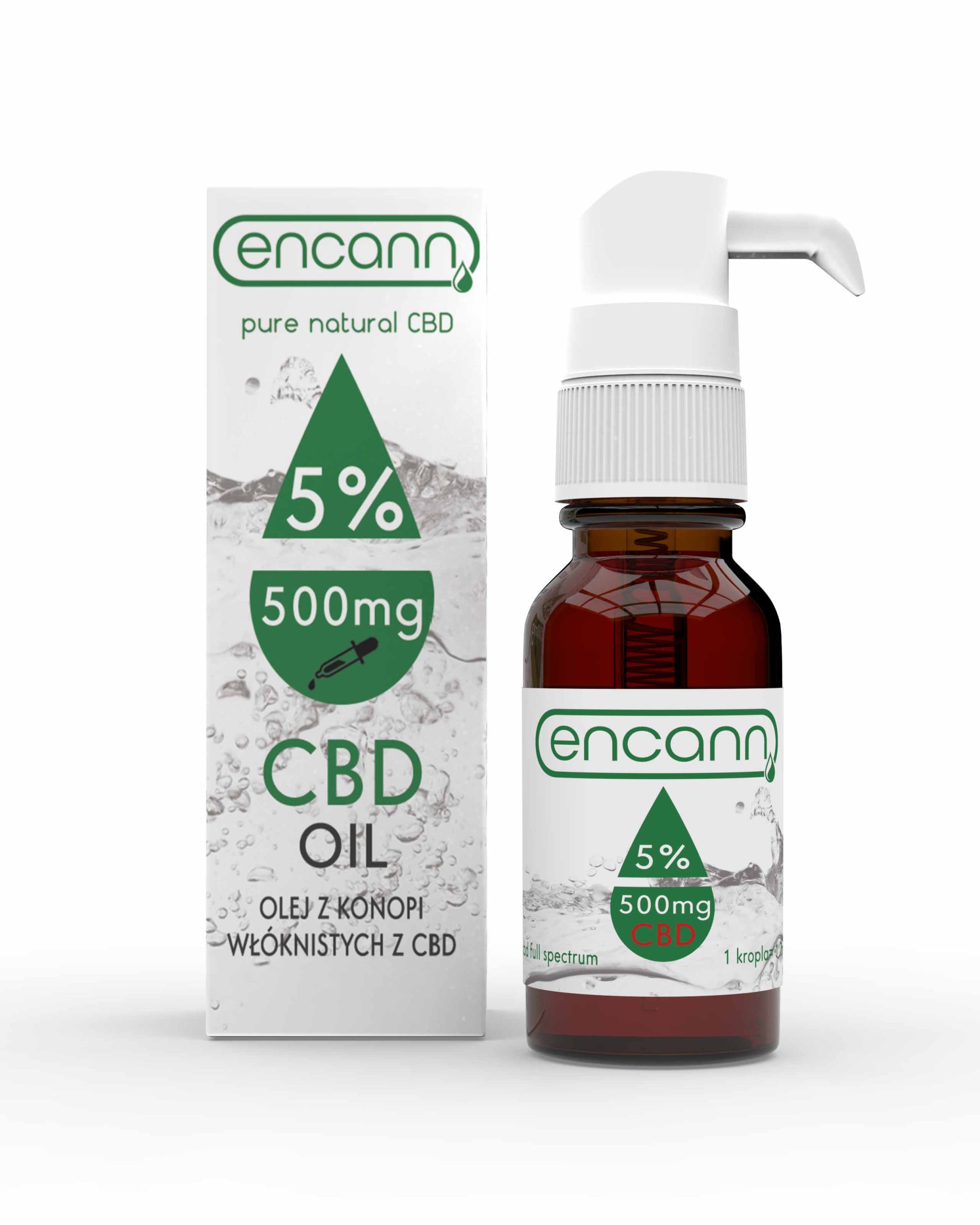 CBD - CBD konopný olej 5% Encann 10ml certifikované