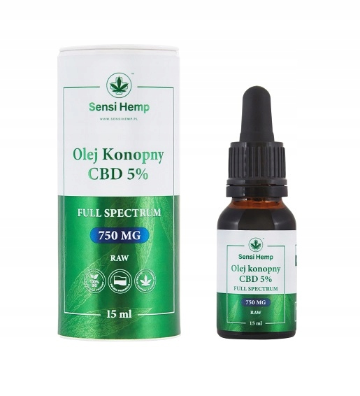 CBD - CBD lov oleja 5% surového 750 mg 15 ml Certifikát