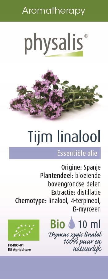 Thymus Essential Oil Thymus Zygis Linalol Bio 10ml