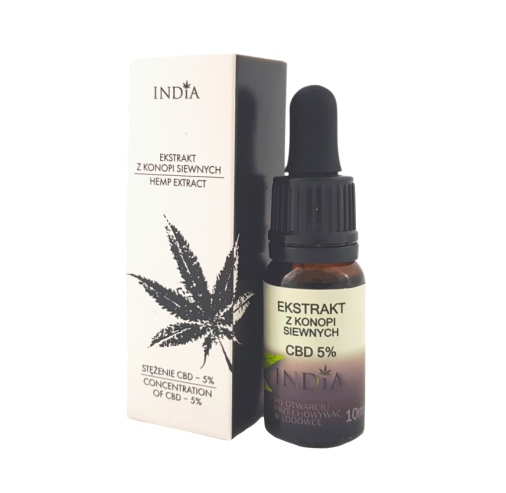 CBD - Konopný olej 5% CBD extrakt 10ml India