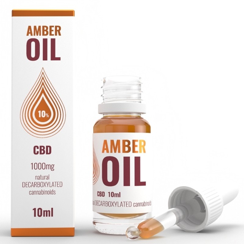 CBD - CBD konopný olej 10% 10ml 1000mg - Amber Oil