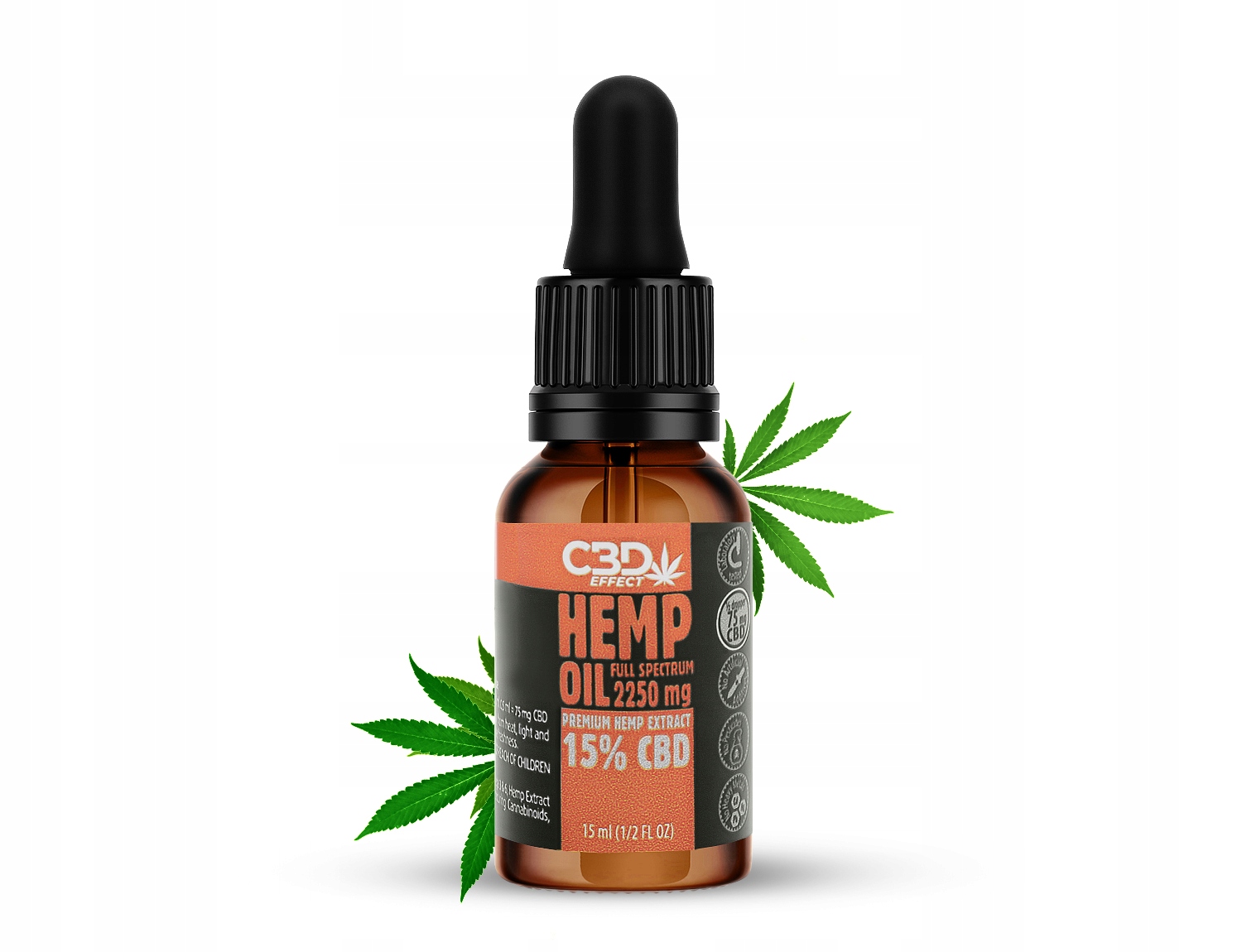CBD - CBD HEMP OIL 15% - 15 ml - CERTIFIKOVANÝ
