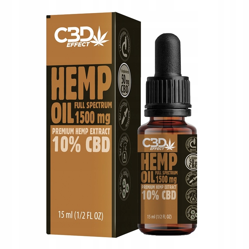 CBD - CBD konopný olej 1500mg 10% plného spektra 15ml