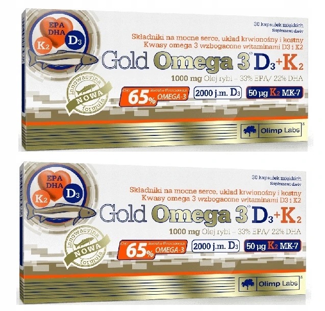 Olimp Gold Omega 3 D3 + K2 60Kaps Zdravé kosti