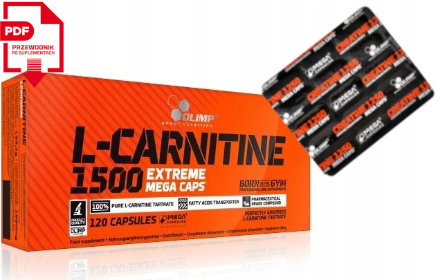 Spaľovač tuku - Olimp L-Carnitín 1500 Extreme 120 Kaps + Kreatín