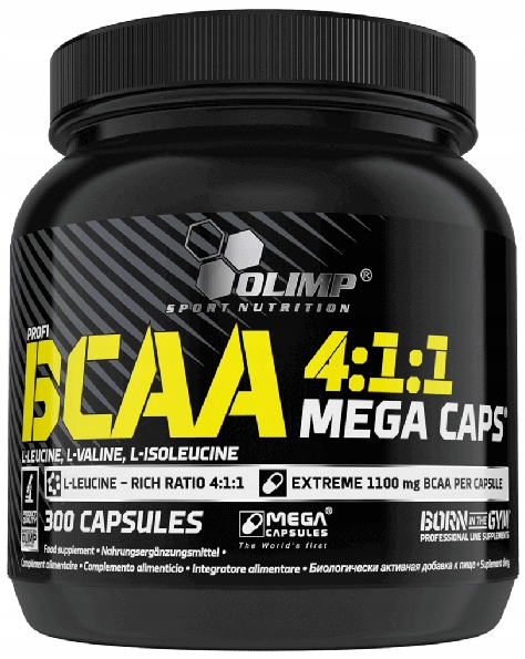 Aminokyseliny - Olimp PROFI BCAA 4: 1: 1 MEGA CAPS - 300 CAPS MEGA!
