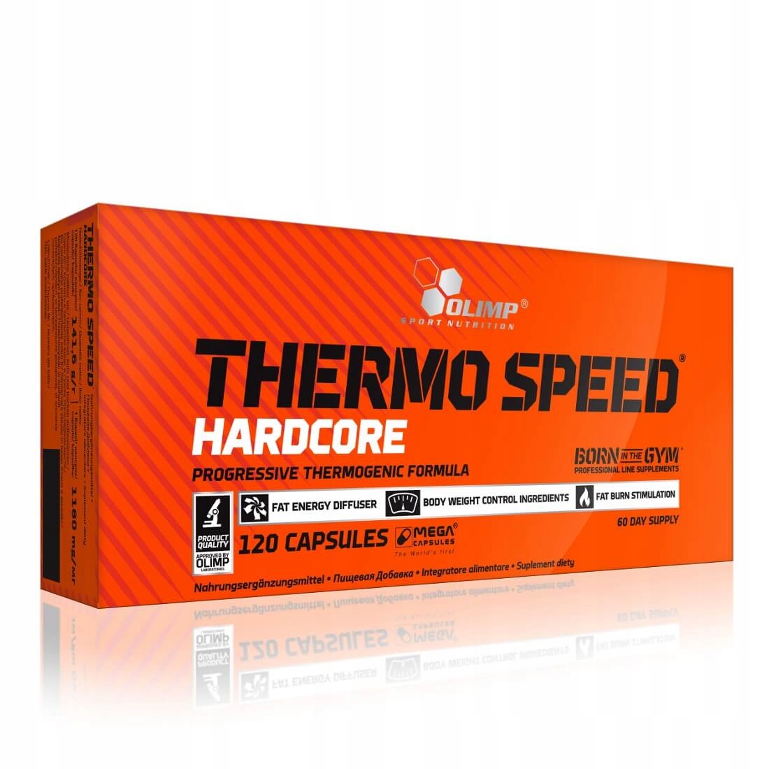 Spaľovač tuku - OLIMP THERMO SPEED HARDCORE 120 Uzávery.