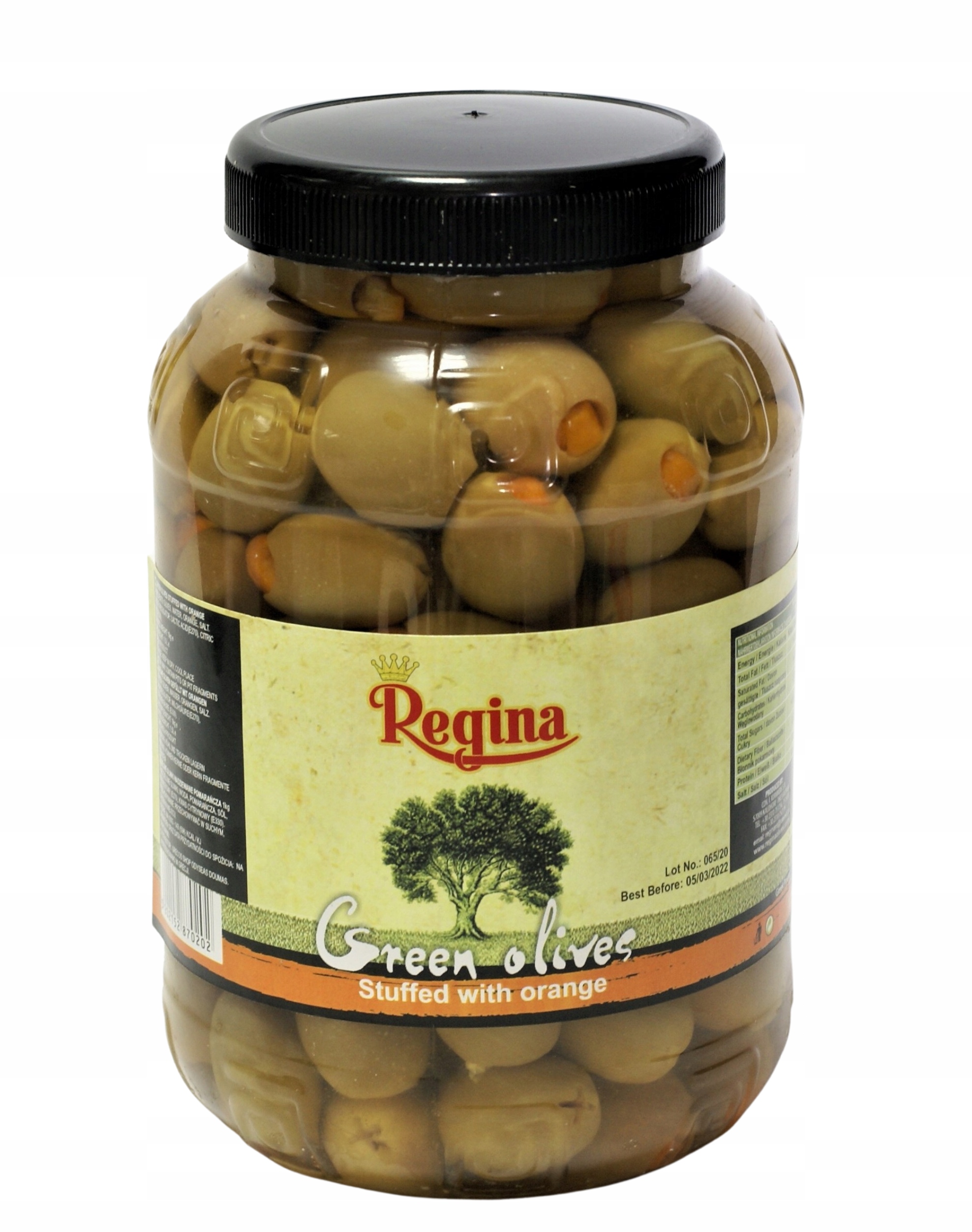 Olivy plnené oranžovou Regina 1 kg