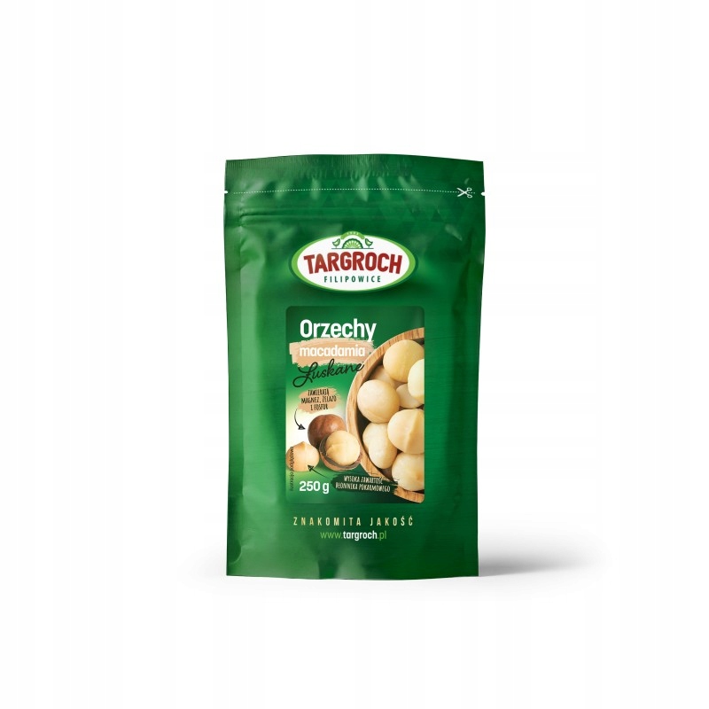 Orechy - NUTS makadamia škrupina celé 250 g Targroš