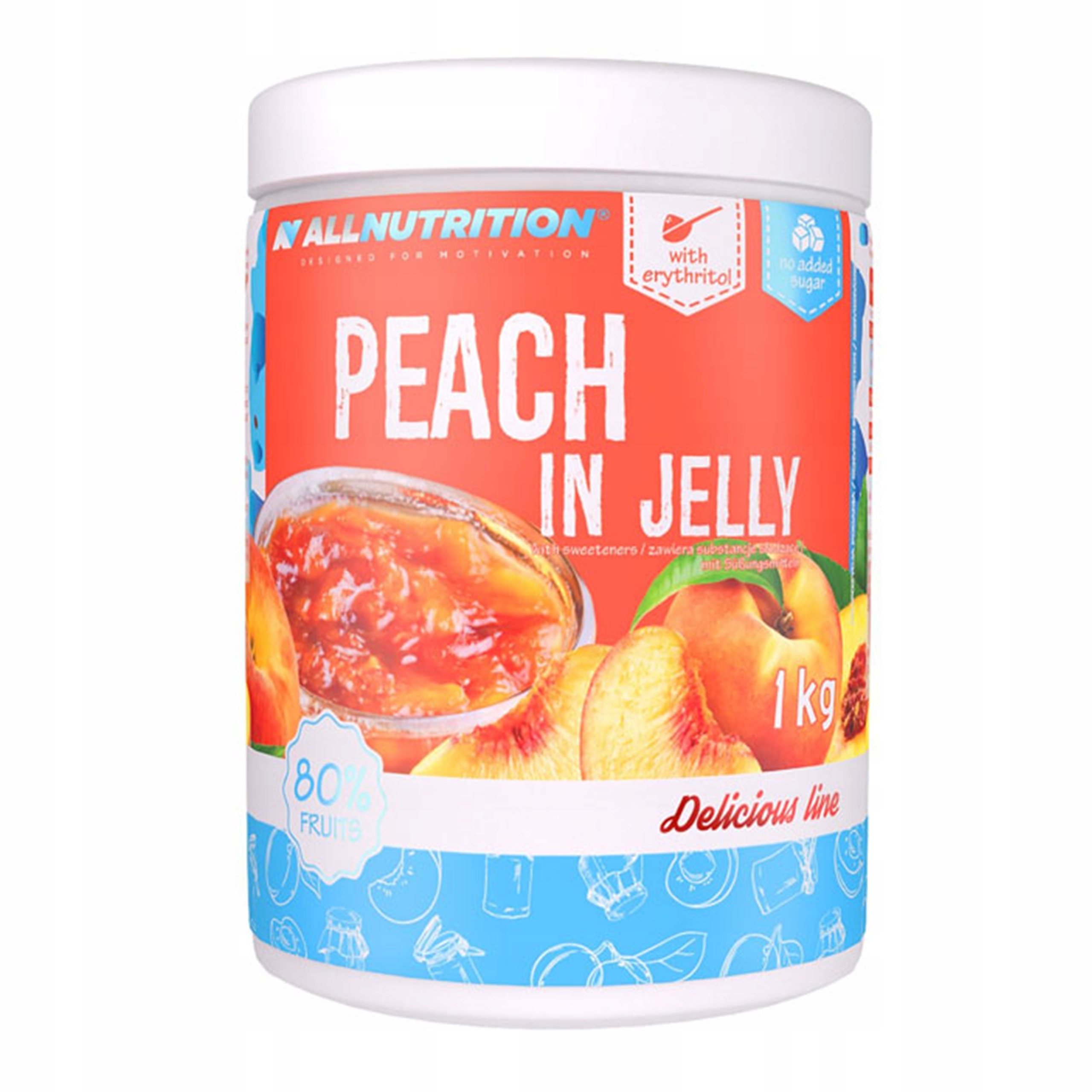Peach v Jelly 1kg Frużelin bez cukru Erytritol