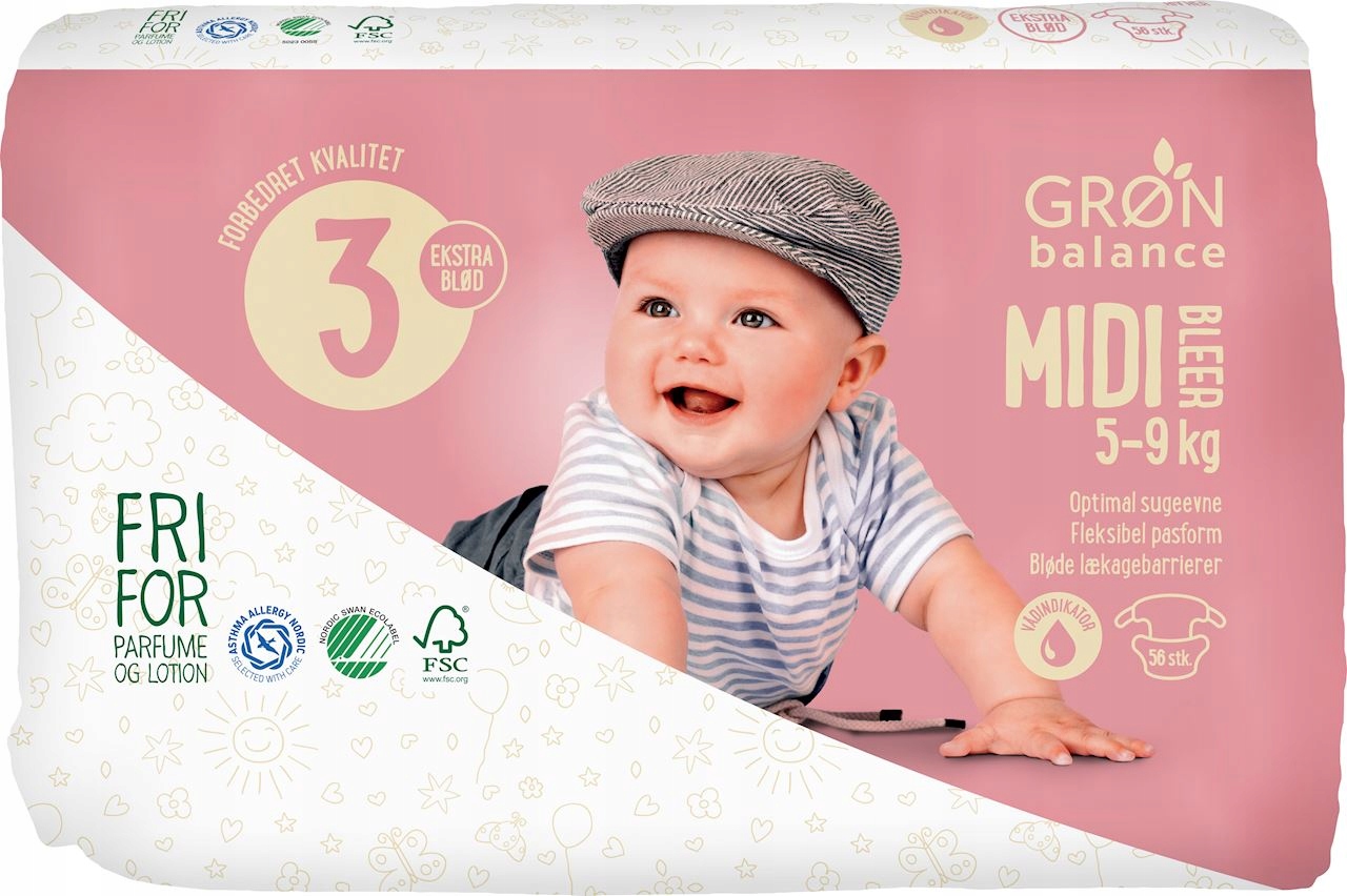 MIDI plienky 5 - 9 kg (56 ks) - Zostatok