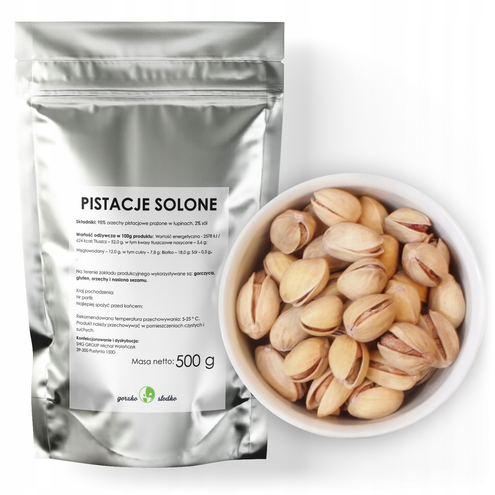 Orechy - Pistachios Soled pečené prírodné premium 500g