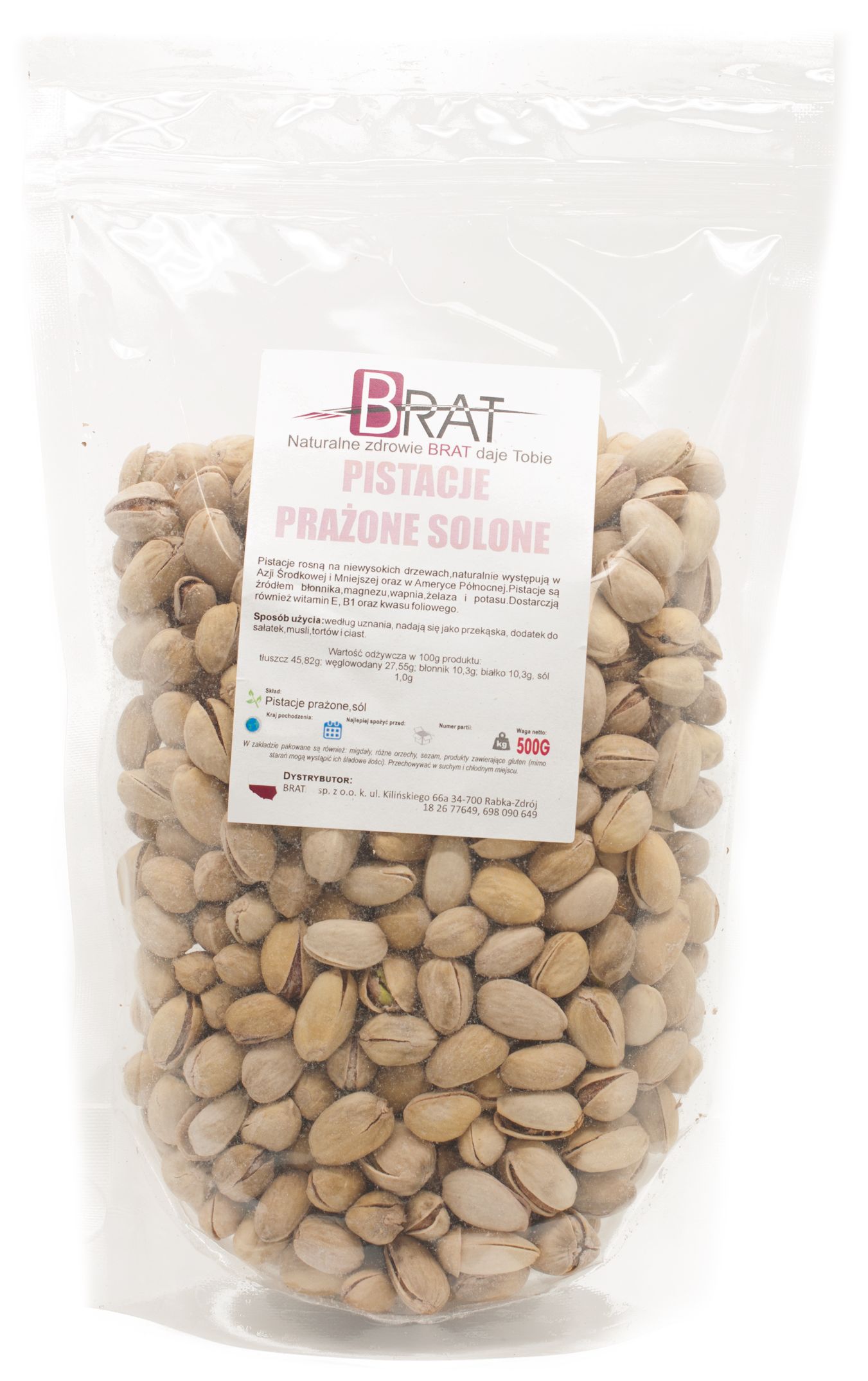 Orechy - PISTÓNIE pražené so soľou 500g 0,5kg VYSOKÁ KVALITA!
