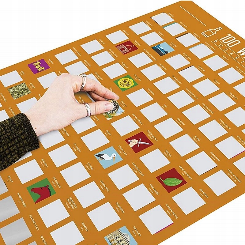 Plagát scratchor 100 whisky na pitie