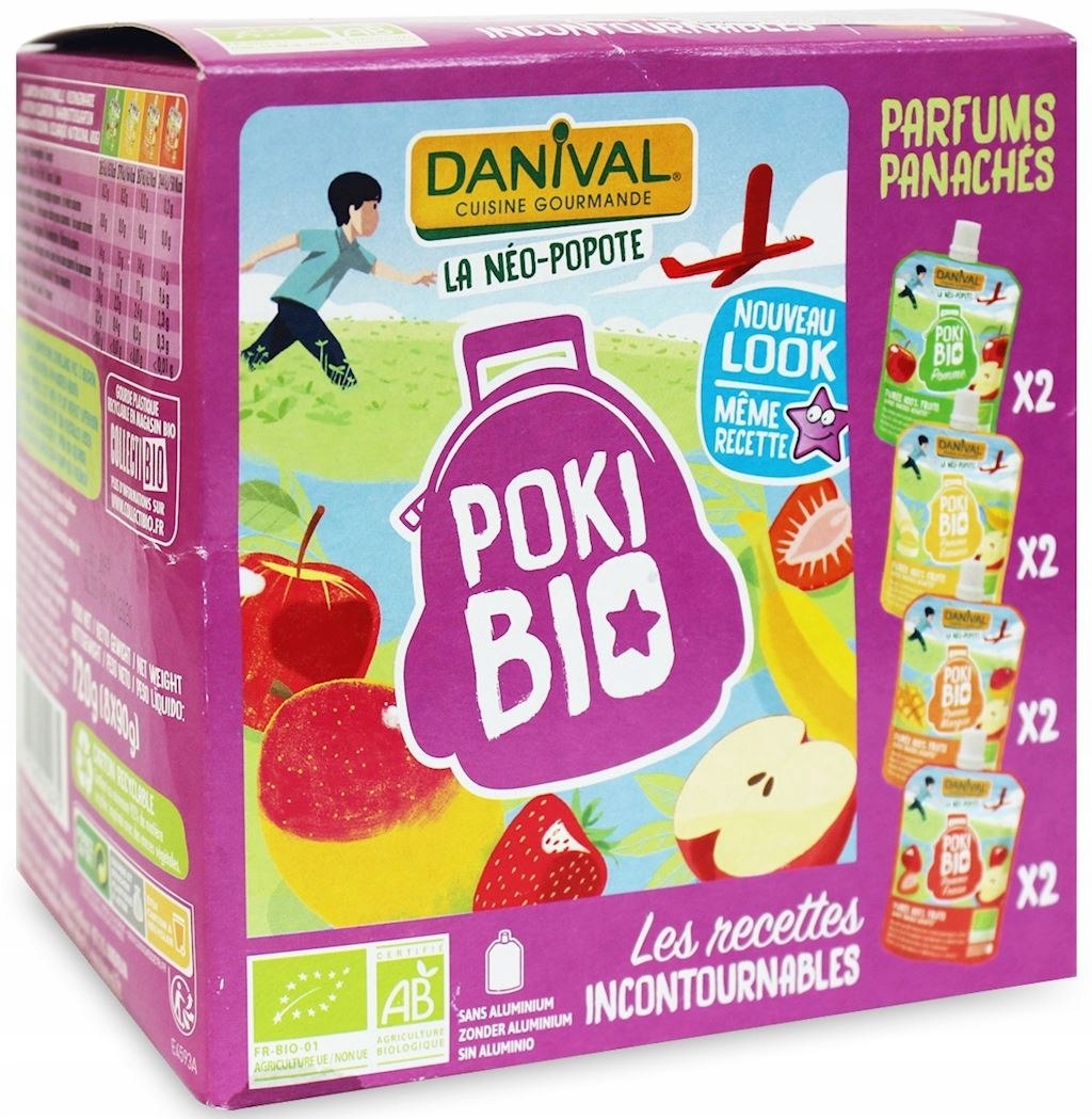 Poki - ovocné pyré mix 100% ovocie
