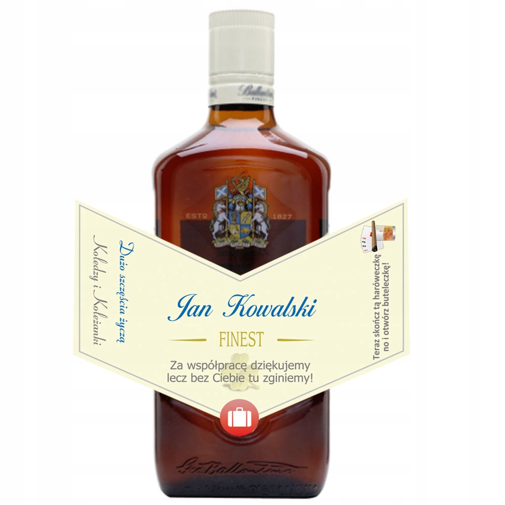 Zamestnanca darček na rozlúčku LABEL WHISKEY Bal.