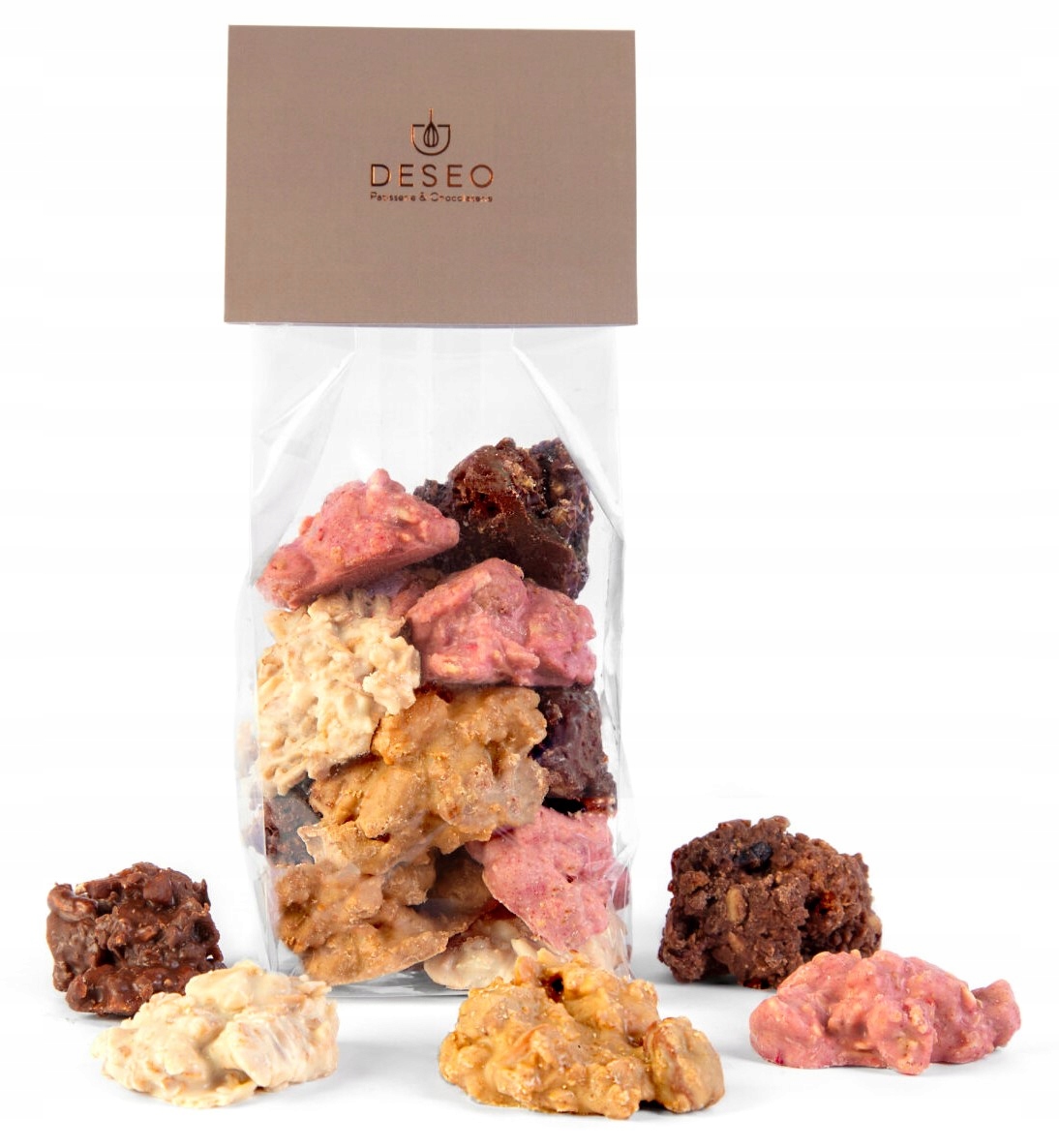 Snacks Čokoládové klastre Mix 5 Flavors Deseo