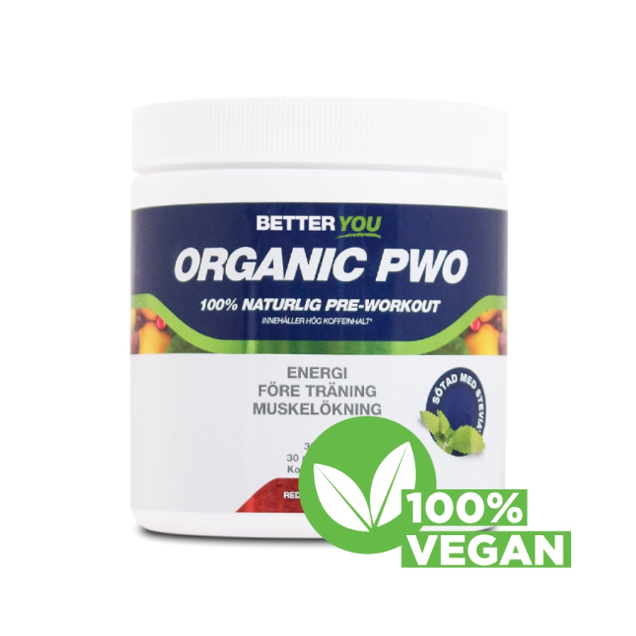 PWO Organické pre-cvičenie Energy Sila vegánska sila