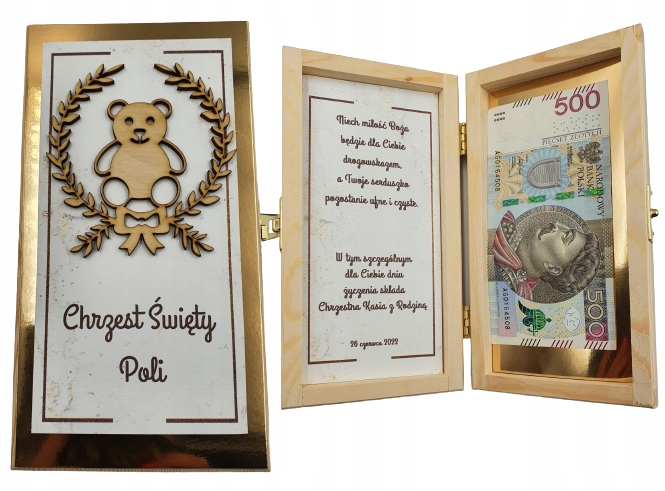 Doplnky na krst - Suvenír krstu- box za hotovosť