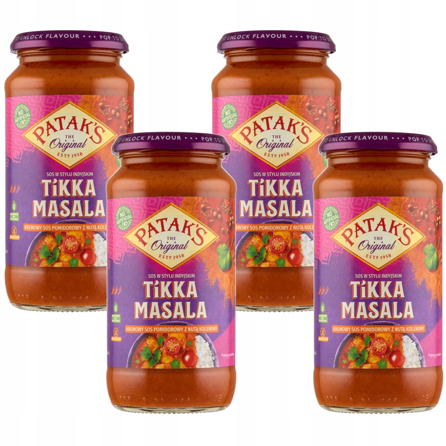 Indicka kuchyňa - Patak Tikka Masala Creamy Sauce Coriander 4 x 450g
