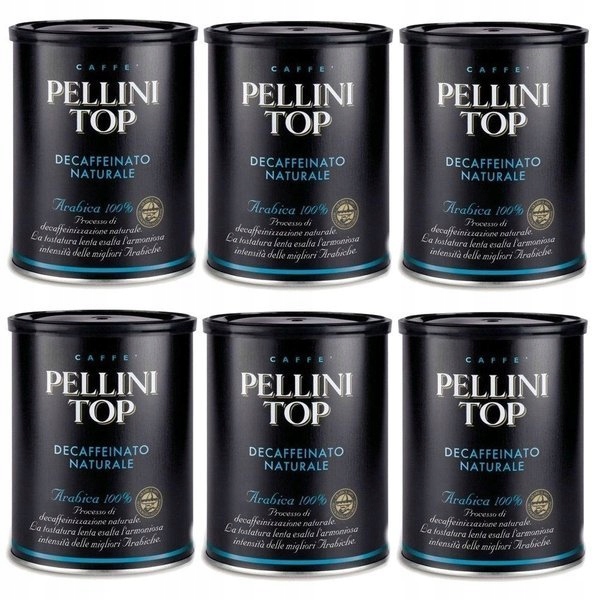 Káva bez kofeínu - Pellini Top Decffeinowa 250g Mleté kávy X6