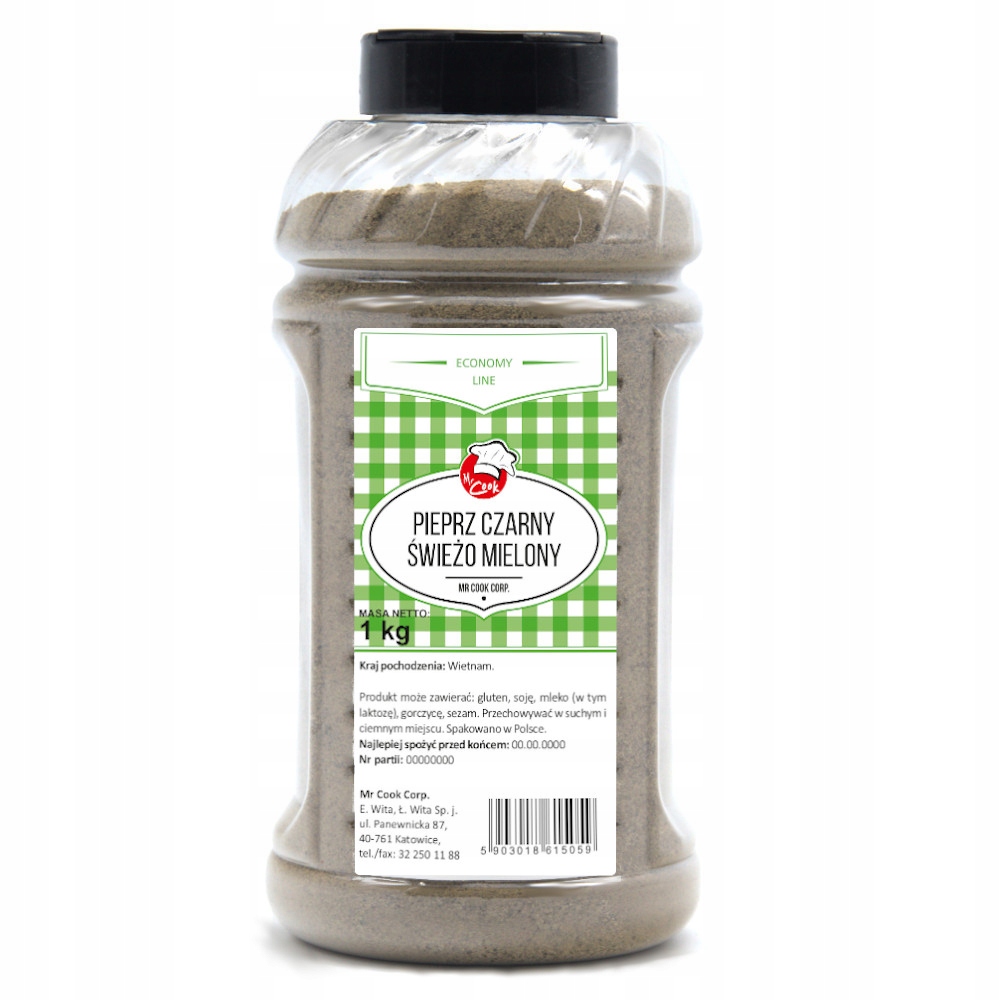 Čierne korenie čerstvo uzemnenie v našom 1kg mlyne